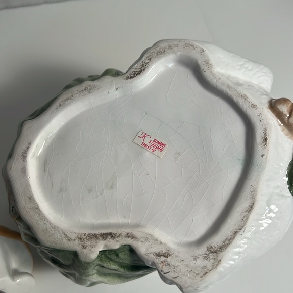 Easter Theme Teapot Bunny Rabbit in Cabbage Garden - Picture 7 of 8